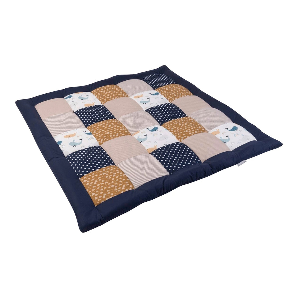 Krableteppe og lekegrindinnlegg 120x120 cm bomull forfra