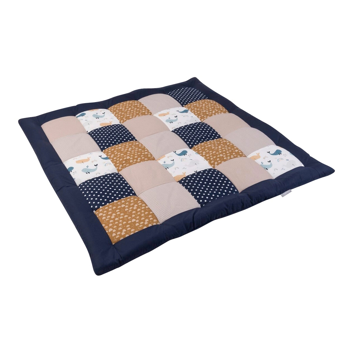 Krableteppe og lekegrindinnlegg 120x120 cm bomull forfra