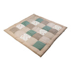 Krableteppe og lekegrindinnlegg 120x120 cm vaffelpiqué forfra