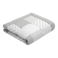 Krableteppe patchwork 140x140 cm i bomull forfra