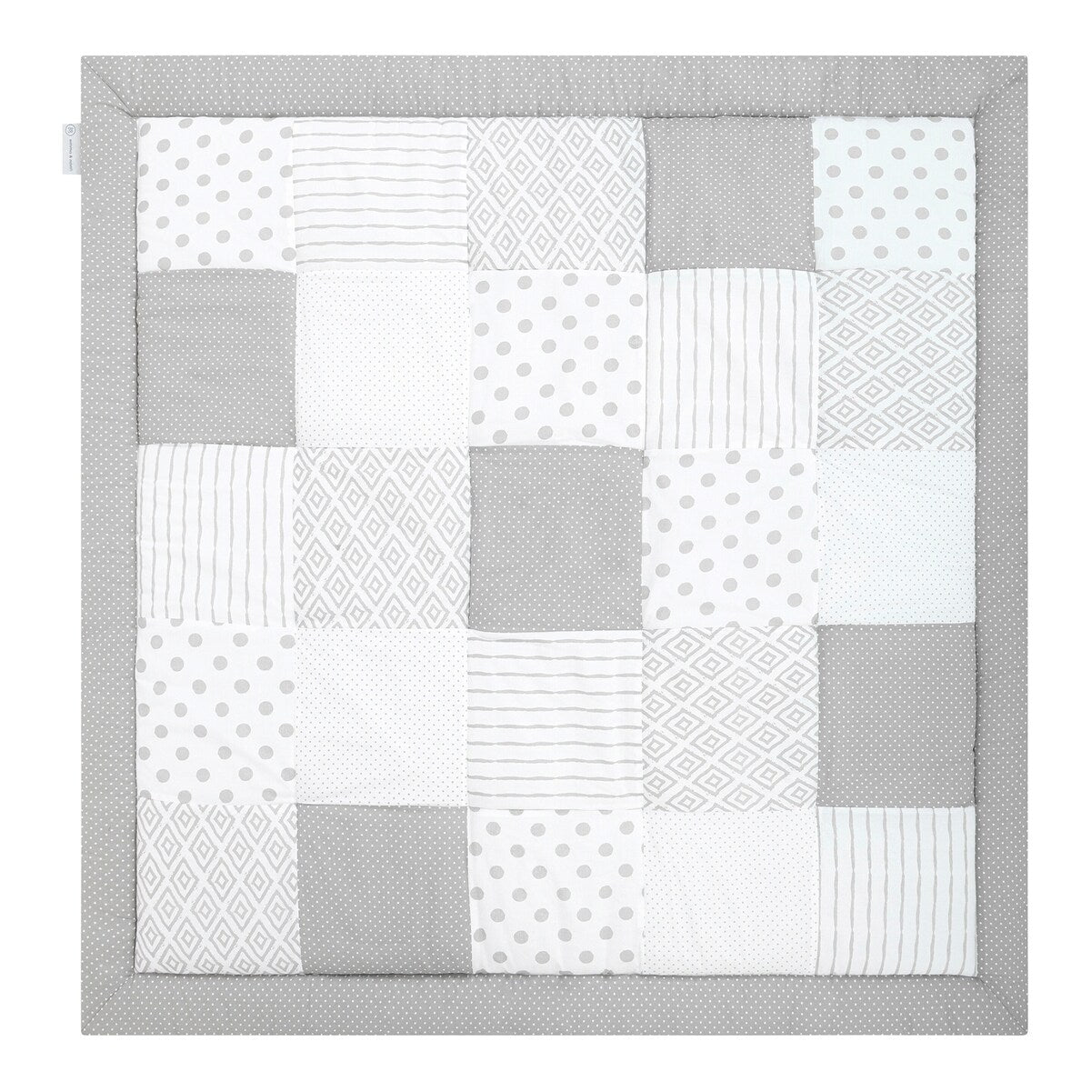 Krableteppe patchwork 200x200 cm bomull forfra