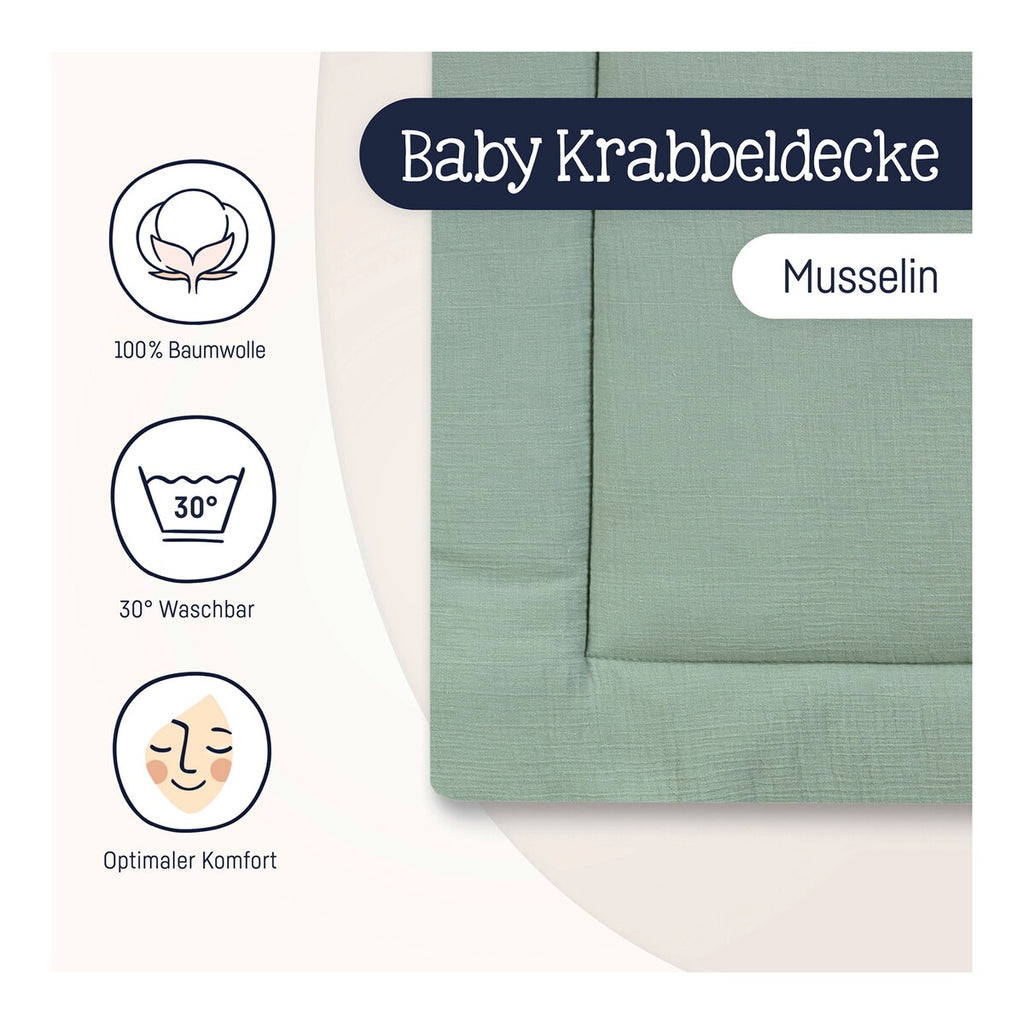 Krableteppe Terra i muslin 95x135 cm logo