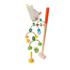 Krokkettsett i tre med 4 dyrefigurballer fra 3 år planToys bakside