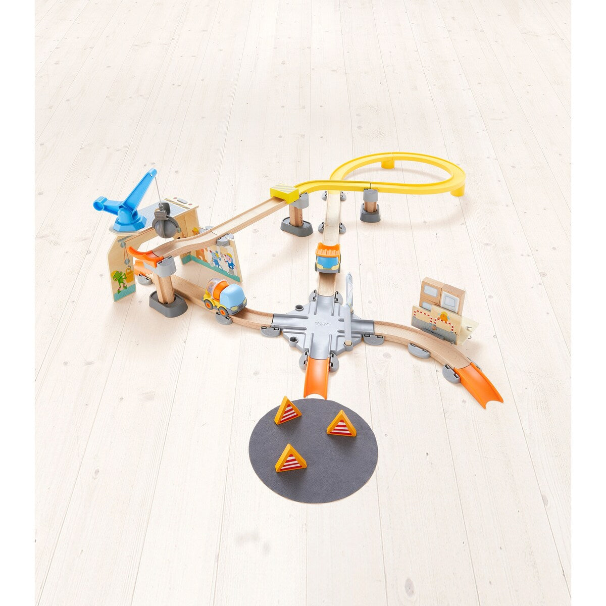 Kulebane Kullerbü lekebane stor byggeplass montert