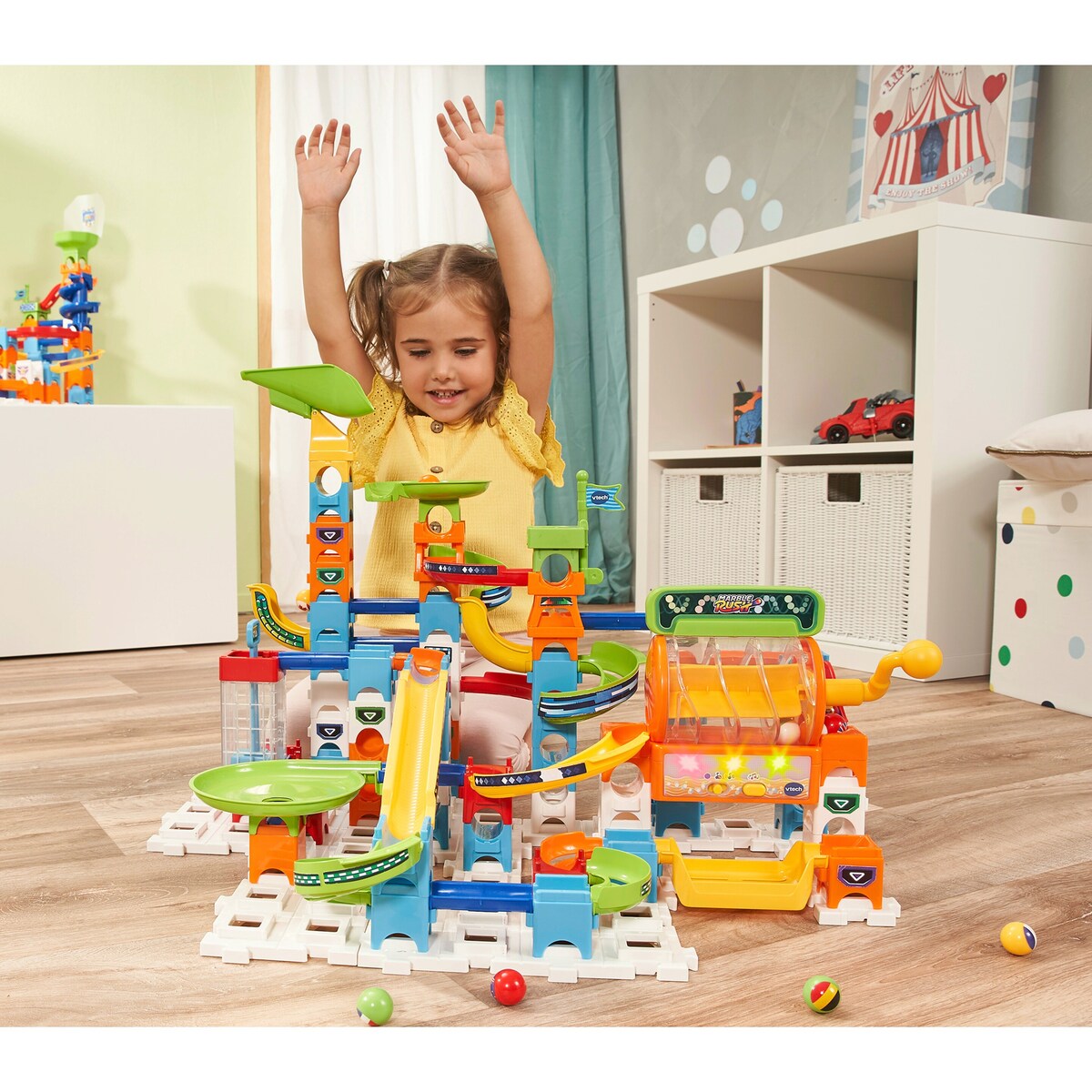 Montert Kulebane Marble Rush Super Action Set L100 E med MarBalls i bevegelse
