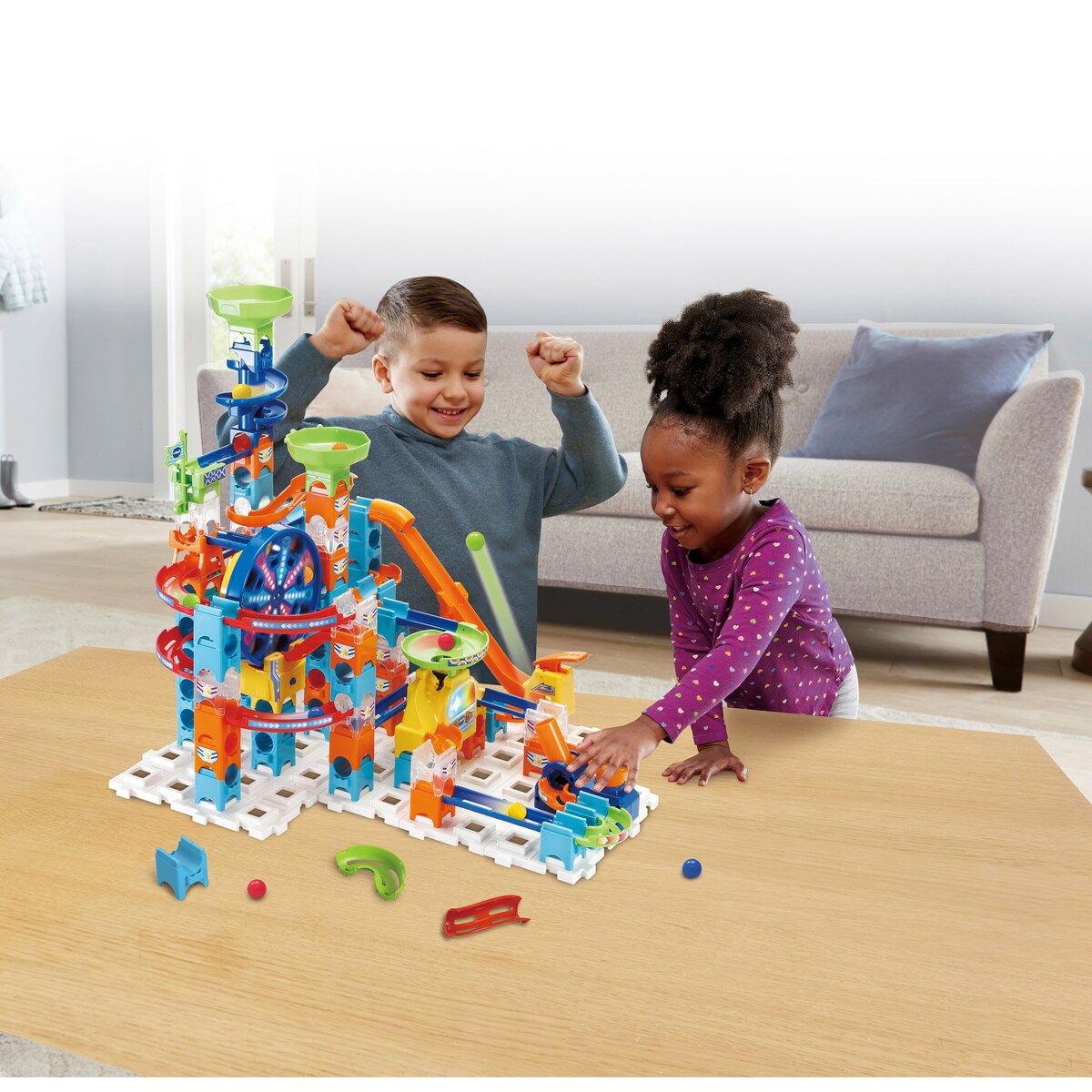 Montert Kulebane Marble Rush Ultimate XL100 E med kurver og ramper