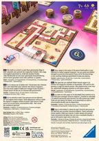 Labyrinth GO! terningspill bakside med spillkomponenter
