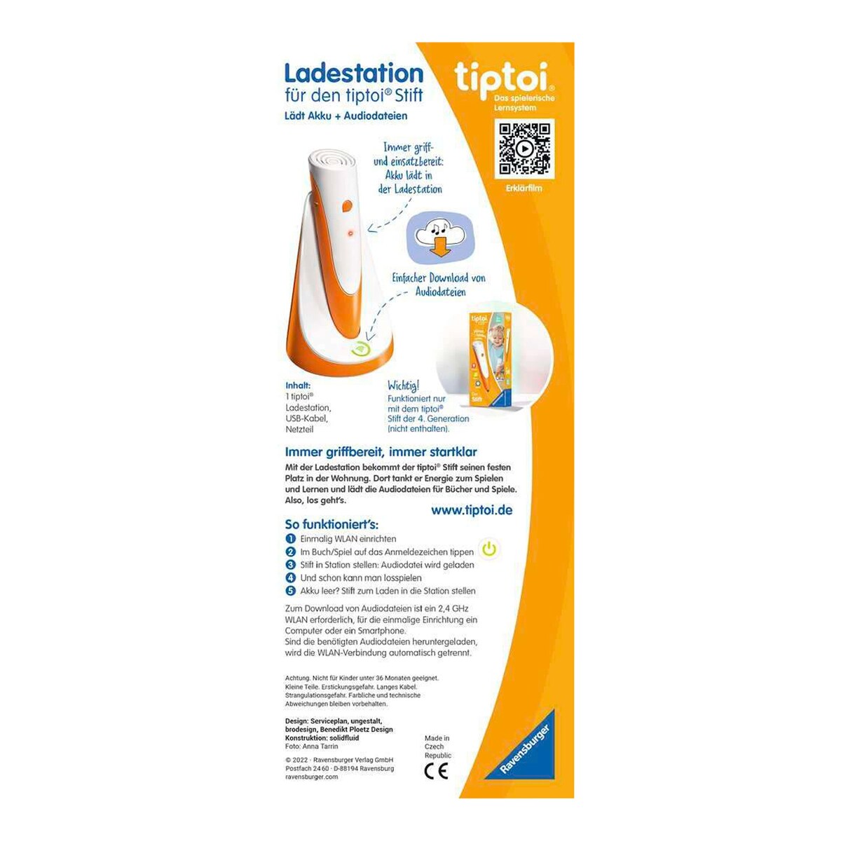 Ladestasjon for tiptoi penn 4. generasjon med USB-kabel