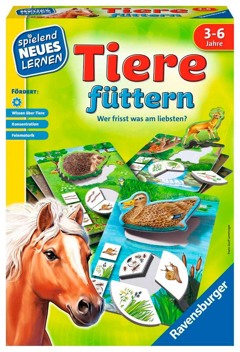 Lærespill mat dyr 1-4 spillere fra 3 år forfra