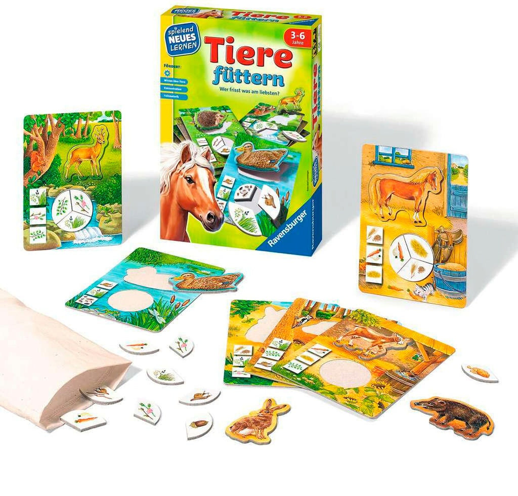 Lærespill mat dyr 1-4 spillere fra 3 år bakside