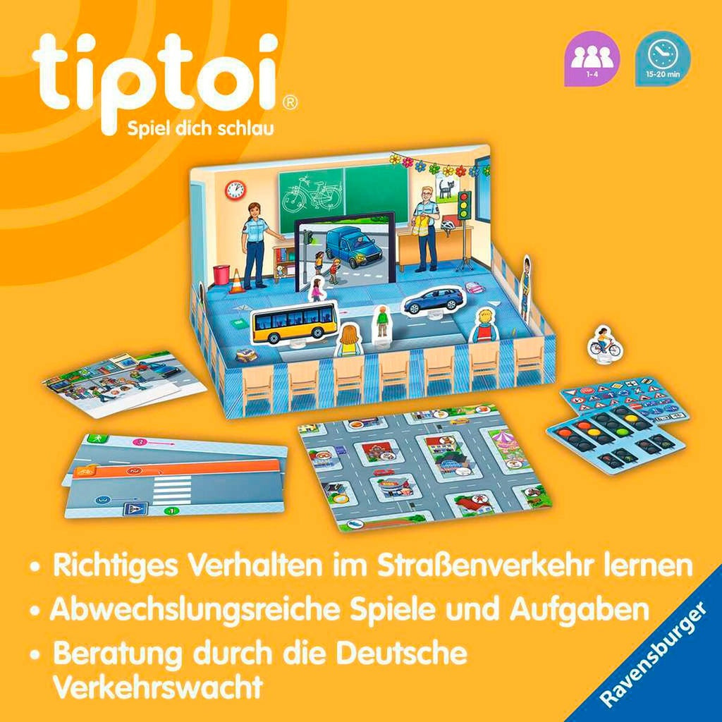 Lærespill trafikksikkerhet fra 3 år, 1-4 spillere med spillbrett