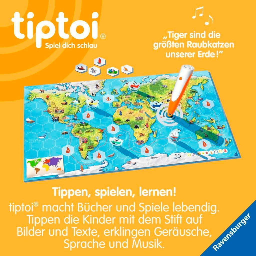 Lærespill vår reise rundt verden 1-4 spillere fra 4 år nærbilde av spillebrikker