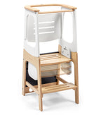 Bakside av Læretårn 3-i-1 Toucan med tavle og stol Natural White