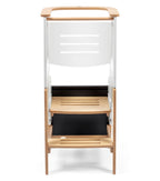 Læretårn 3-i-1 Toucan med tavle og stol Natural White i bordmodus
