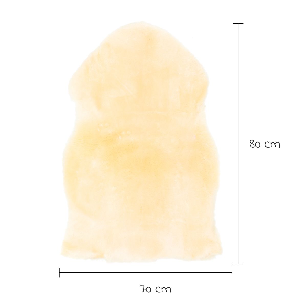 Nærbilde av lammeskinn på Lammeskinn 100 % ekte 70 x 80 cm natur - Fillikid
