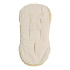 Bakside av lammeskinninnlegg for babynest og barnevogn 80x40 cm