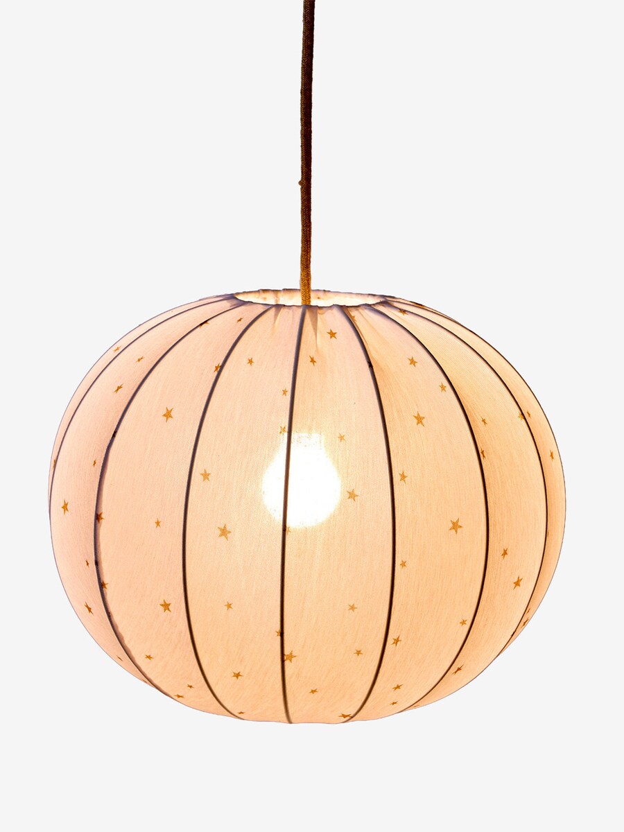 Detalj av stoff på lampeskjerm i bomull 40x32 cm til barnerom