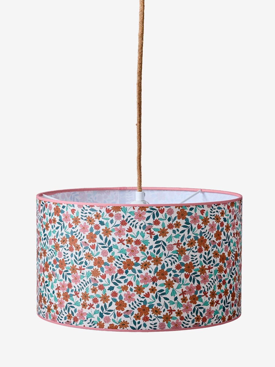 Lampeskjerm Retro Flower i bomull 35x20 cm barnerom forfra