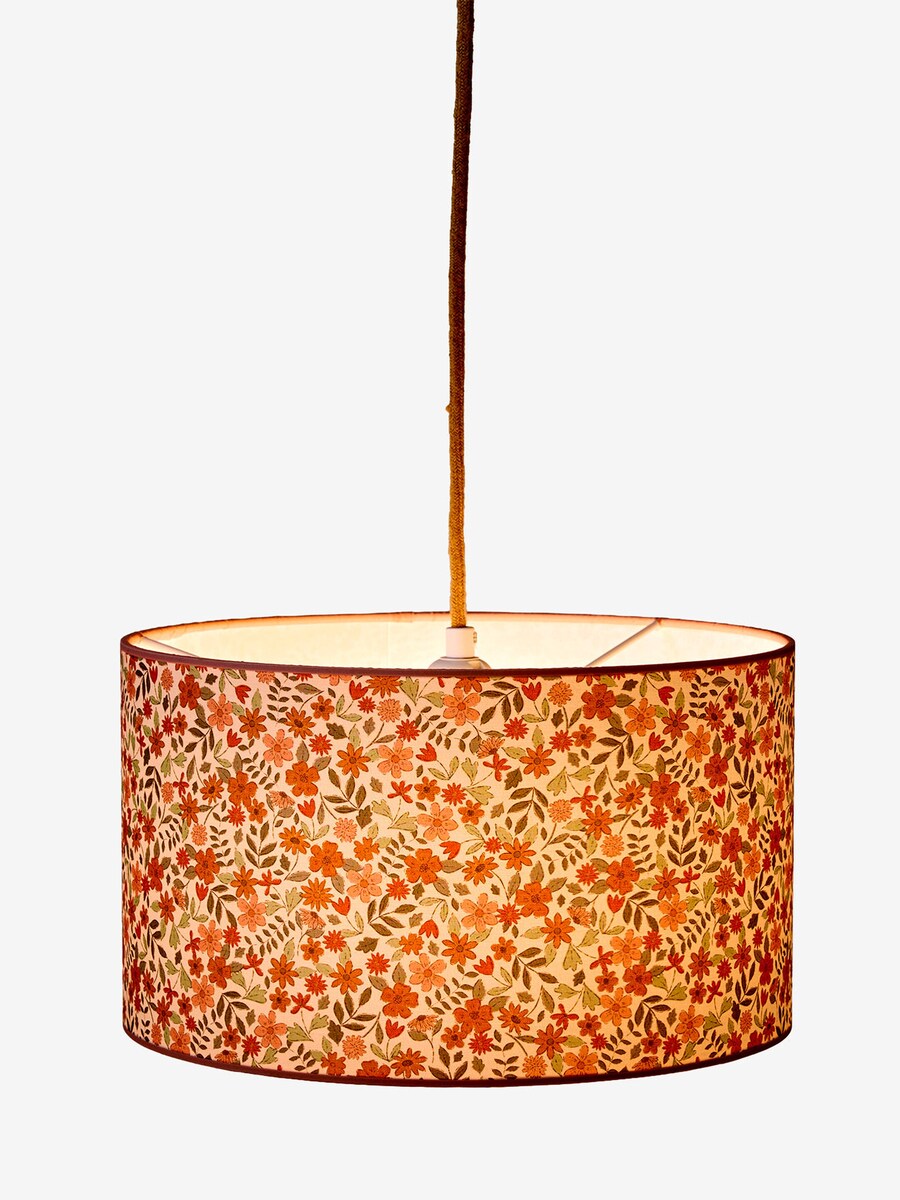 Lampeskjerm Retro Flower i bomull 35x20 cm barnerom bakside