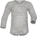 Langermet body i merinoull/silke 70/30 GOTS str. 62/68 Engel forfra