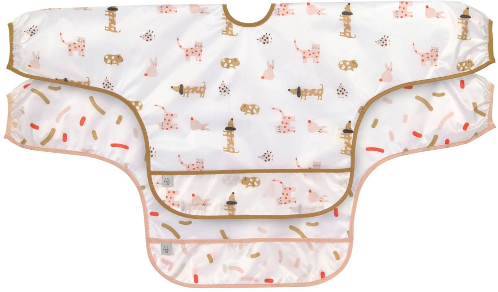 Langermet smekke 2-pack Little Mateys 6-24 mnd oransje forfra