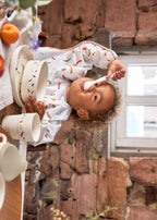 Langermet smekke 2-pack Little Mateys 6-24 mnd oransje montert