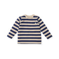 Langermet trøye med UPF 50 Navy Sandy Stripe 18-24 mnd Cloby forfra