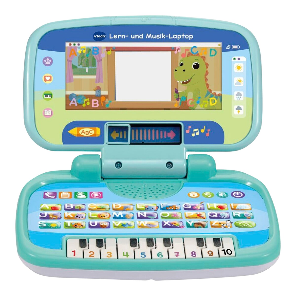 Nærbilde av LED-skjerm på Lære- og musikklaptop med LED-skjerm for baby