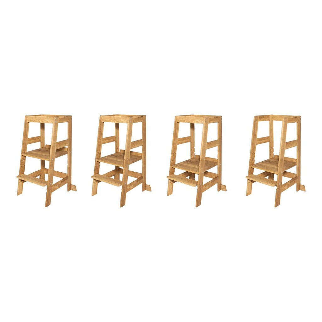 Detalj av Læretårn Fino i oljet eik materiale