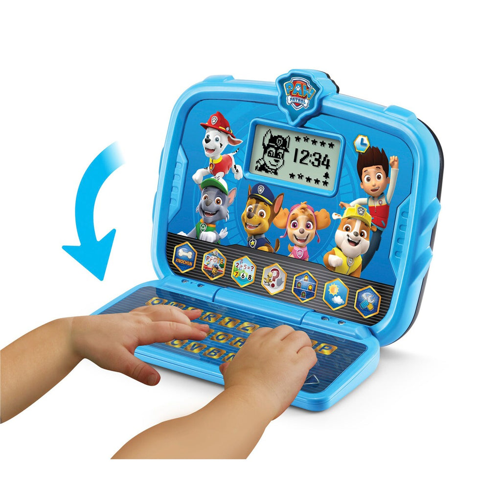 Detalj av tastatur og knapper på Læringslaptop PAW Patrol med 6 spillmoduser