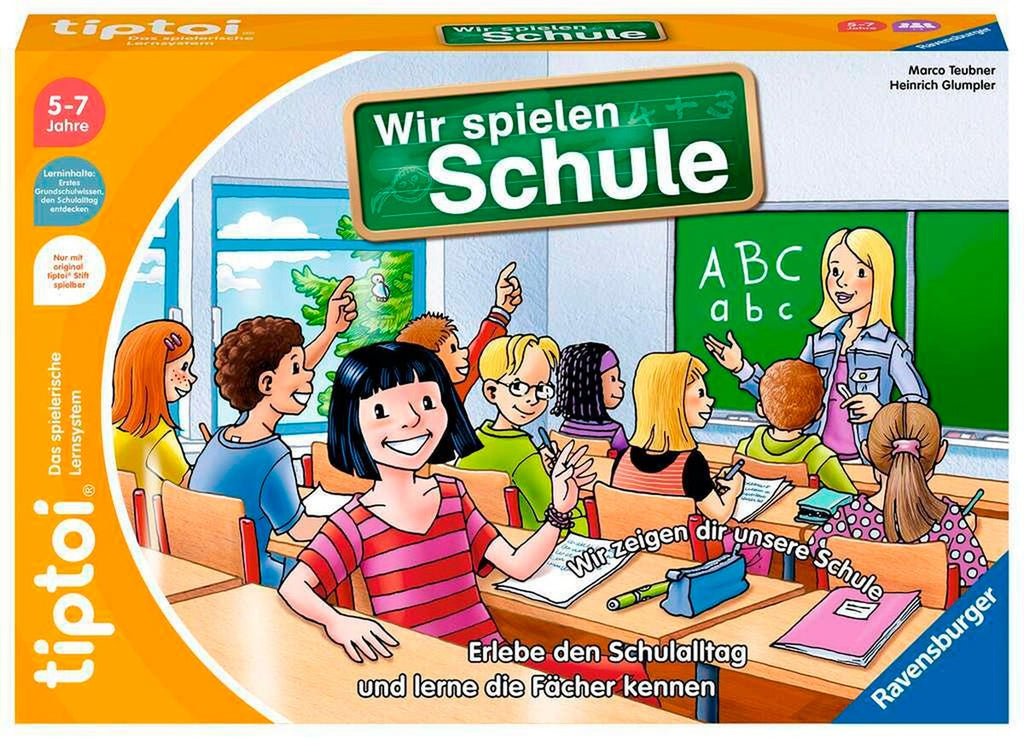 Læringsspill skoledag med oppgaver 5-7 år Ravensburger tiptoi forfra
