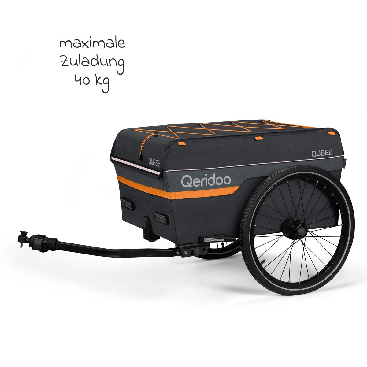 Lastevogn for sykkel Qubee 130 liter med feste gummisnøring