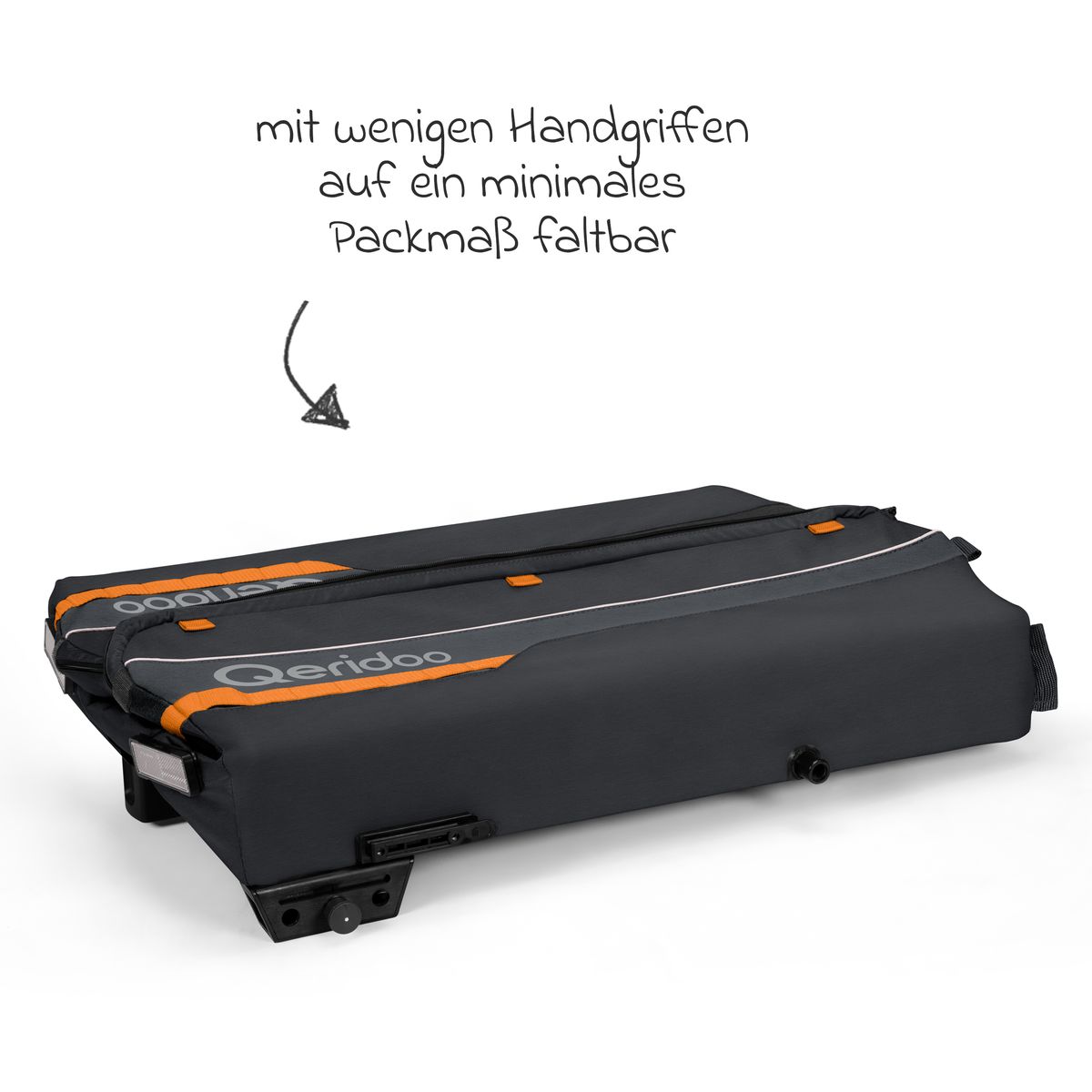 Lastevogn for sykkel Qubee 130 liter med feste innvendig rom