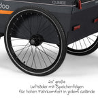 Lastevogn for sykkel Qubee 130 liter med feste sammenfelt side