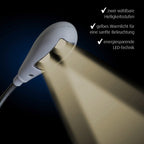 LED-ammelys Mummy & Me med klemme fleksibel svanehals
