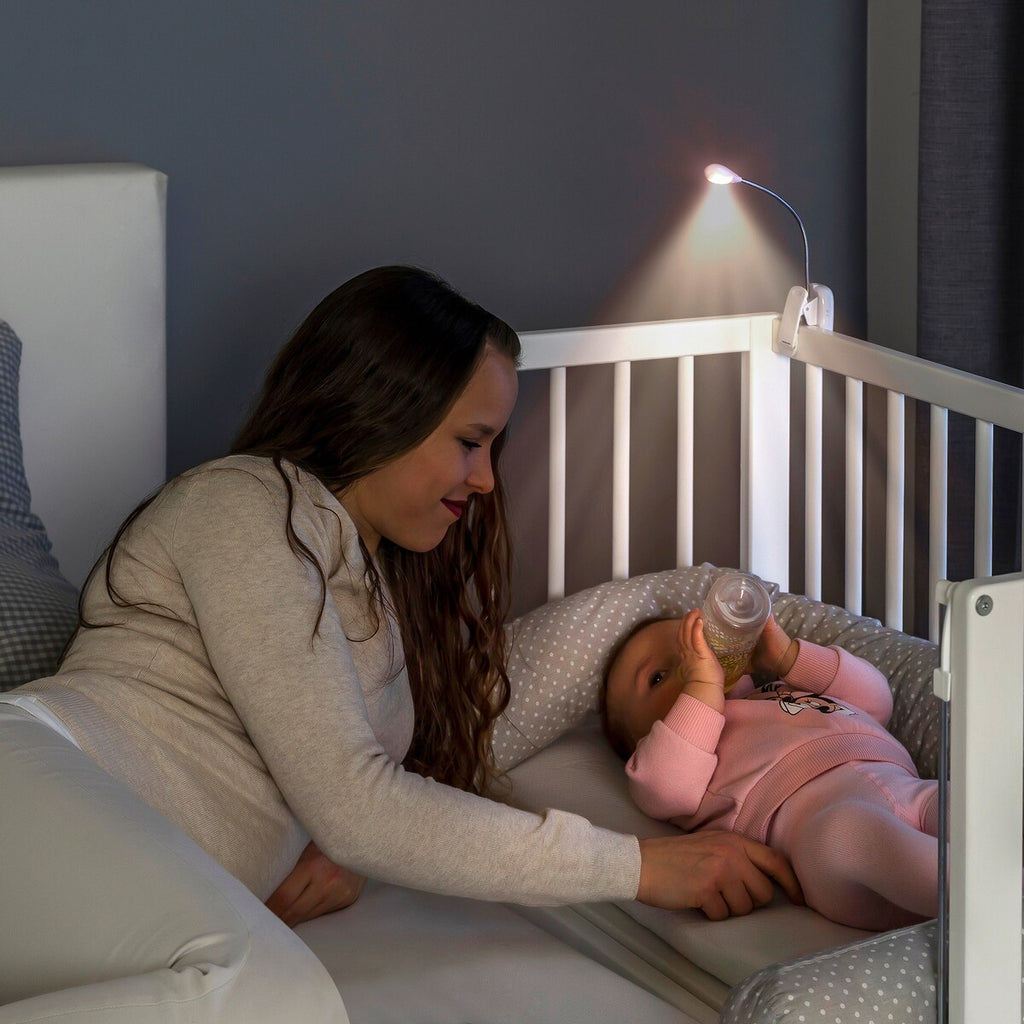 LED-ammelys Mummy & Me med klemme justering av lysstyrke