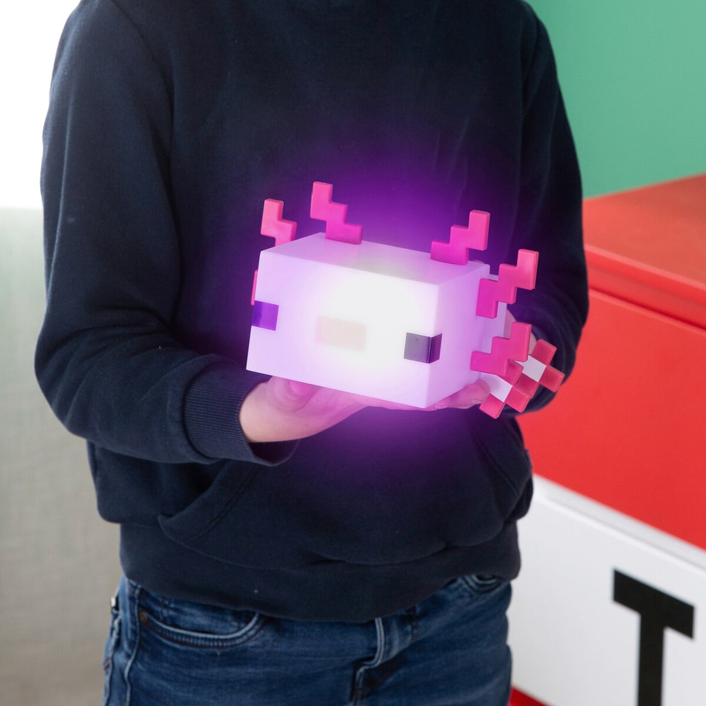 LED-bordlampe Axolotl med oppladbart batteri Minecraft bakside
