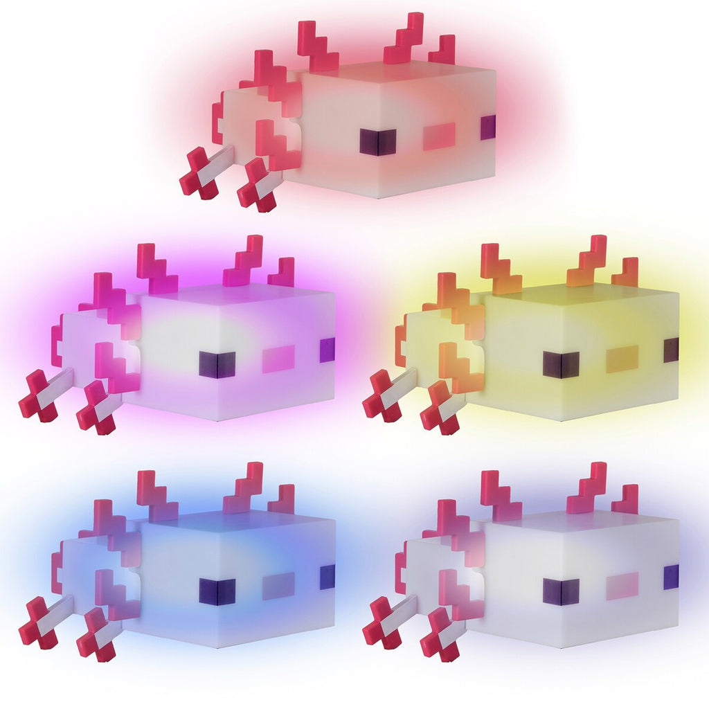 LED-bordlampe Axolotl med oppladbart batteri Minecraft sideview