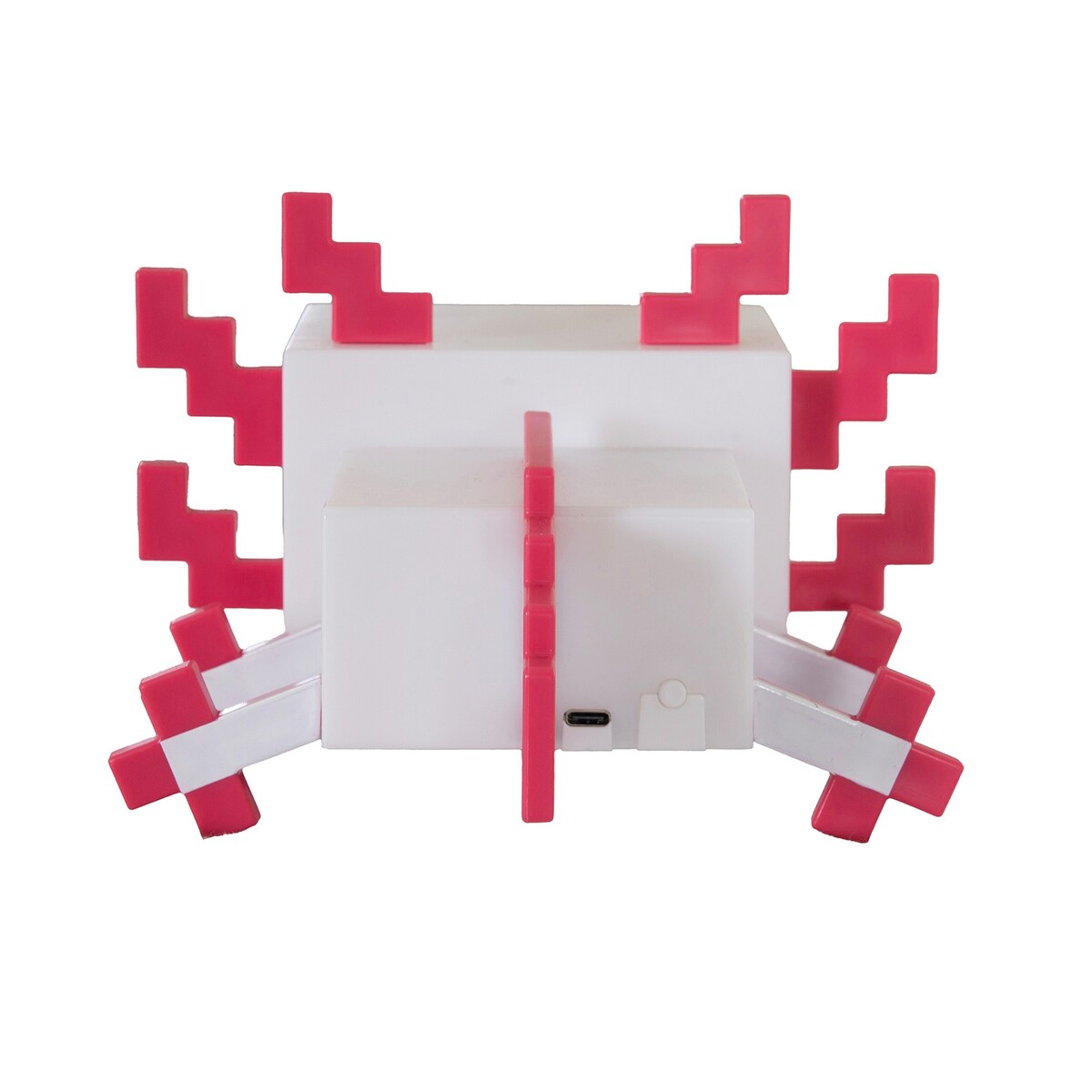 LED-bordlampe Axolotl med oppladbart batteri Minecraft USB-C ladekabel