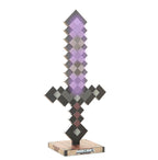Nærbilde av LED-bordlampe Netherite med oppladbart batteri Minecraft