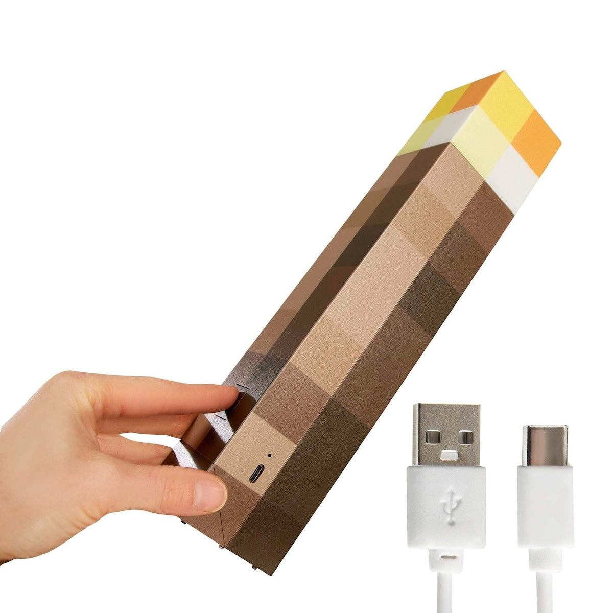 LED-fakkellampe med veggfeste og oppladbart batteri Minecraft i bruk