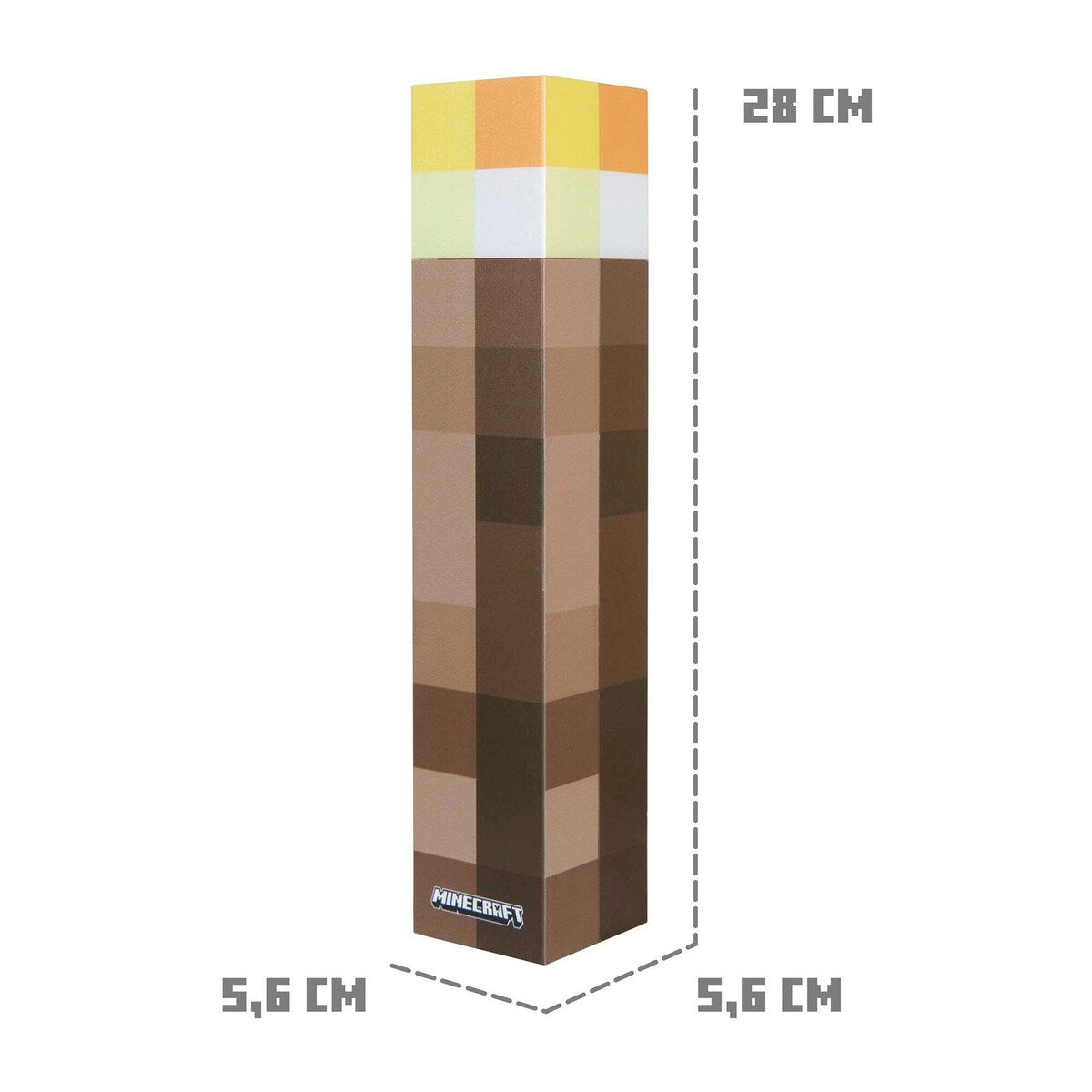 Montert LED-fakkellampe med veggfeste og oppladbart batteri Minecraft i rom