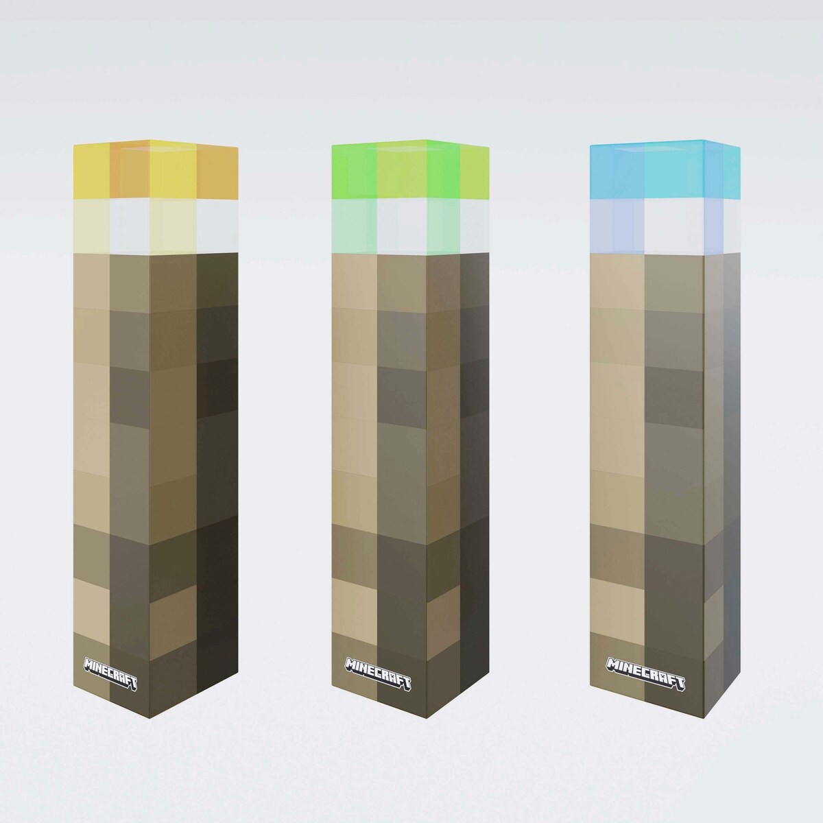LED-fakkellampe med veggfeste og oppladbart batteri Minecraft USB-C ladekabel