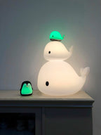 LED nattlampe pingvin Pelle silikon oppladbar bakside