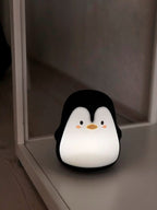 LED nattlampe pingvin Pelle silikon oppladbar detalj