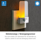 Pakke med to LED-nattlys NightGuide med bevegelsessensor