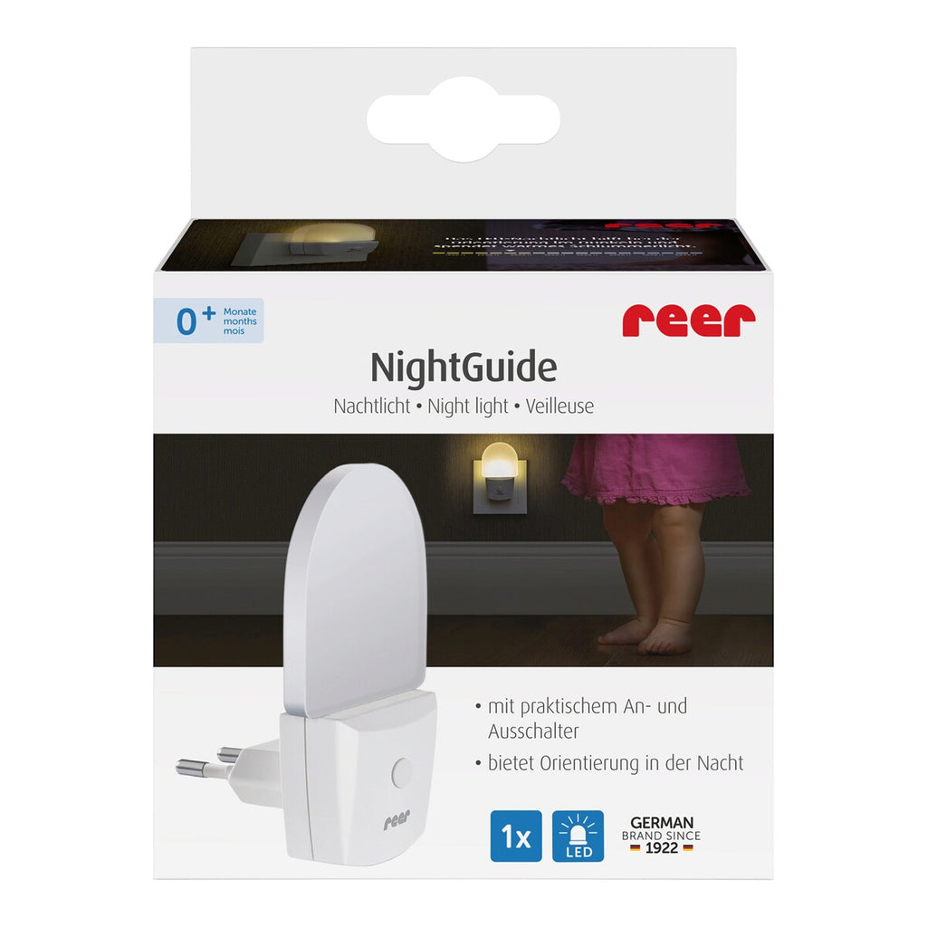 LED-nattlys Nightguide varmhvit 3000 K 0,5 W bryter