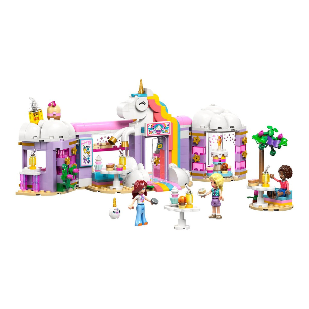 Bakside av LEGO® Friends enhjørning-drømmekafé 42684 med detaljert café