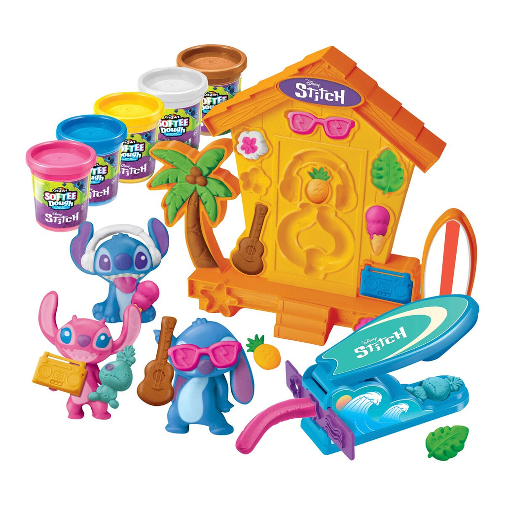 Leiresett Disney Stitch med 5 farger bakside