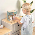 Montert leke-kaffemaskin Coffea med tilbehør